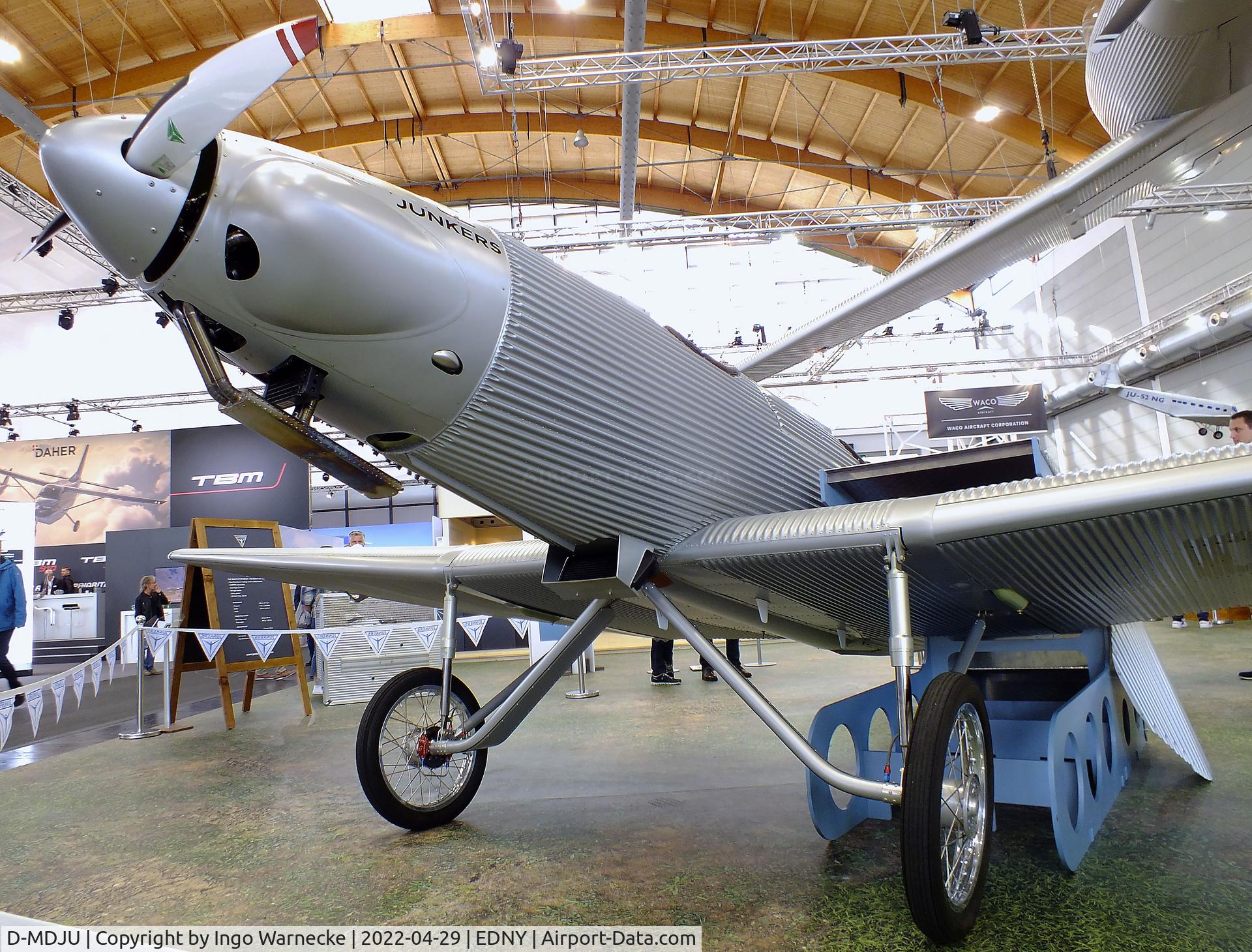 D-MDJU, 2021 Junkers Flugzeugwerke AG A50ci Replica C/N 001, Junkers Flugzeugwerke A 50 ci Junior replica at the AERO 2022, Friedrichshafen