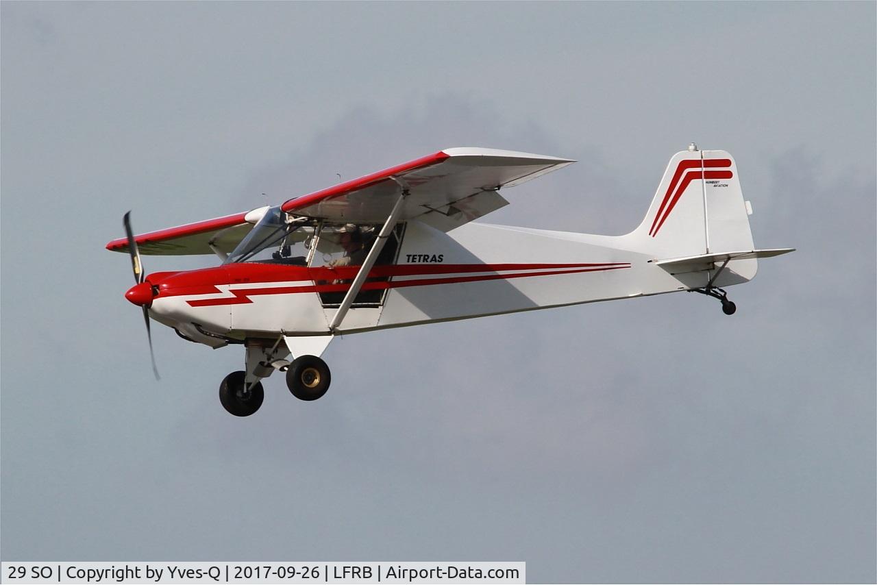 29 SO, Humbert Tétras 912BS C/N Not found 29 SO, Humbert Tétras 912 BS, Take off rwy 25R, Brest-Bretagne airport (LFRB-BES)