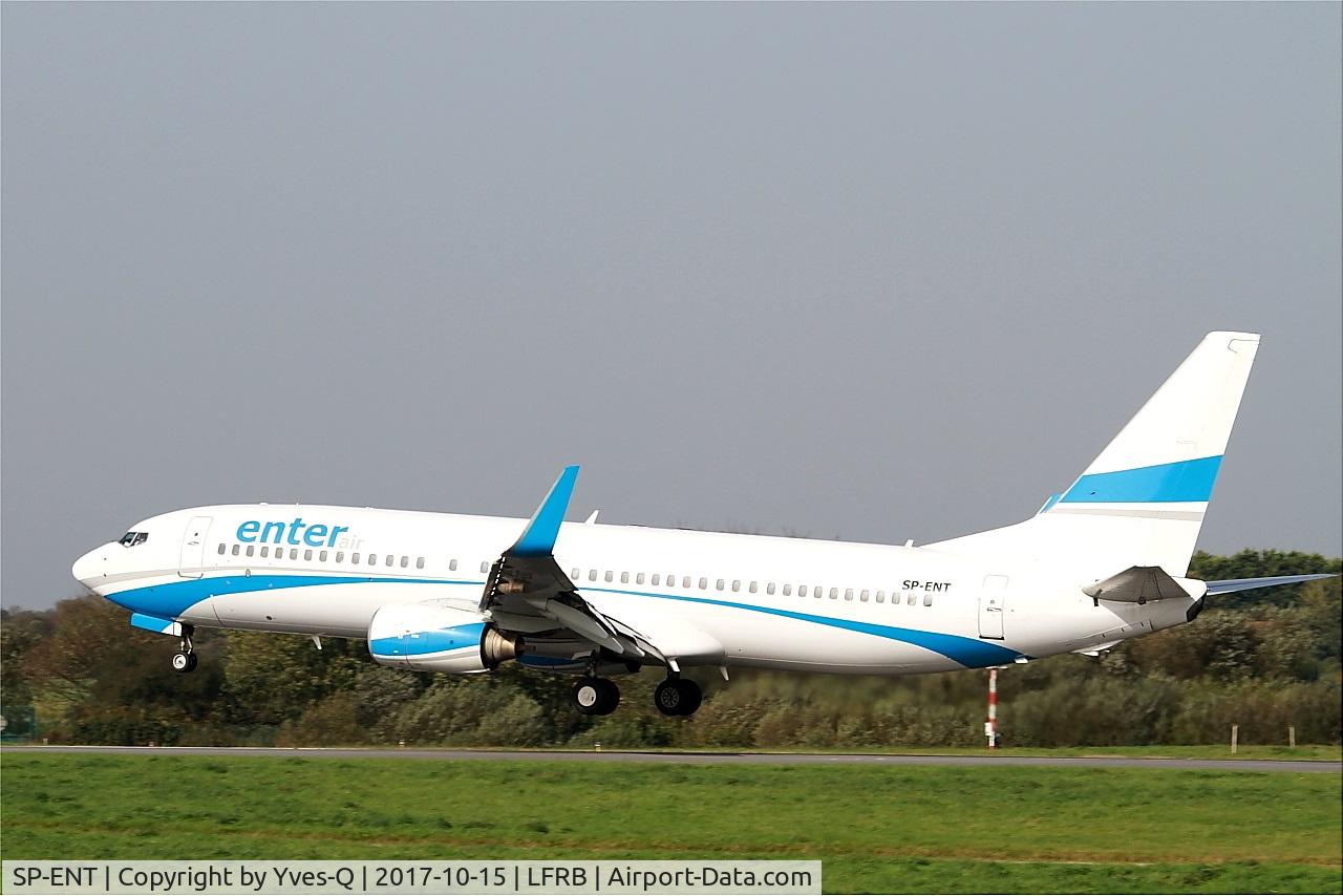 SP-ENT, 2000 Boeing 737-8AS C/N 29926, Boeing 737-8AS, Landing rwy 25L, Brest-Bretagne airport (LFRB-BES)