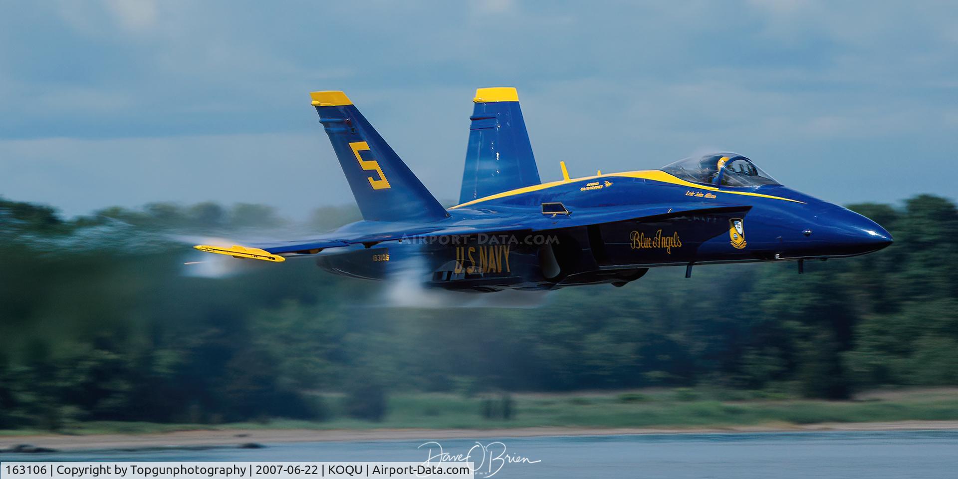 163106, McDonnell Douglas F/A-18A Hornet C/N 0495, high speed pass causing some vaps