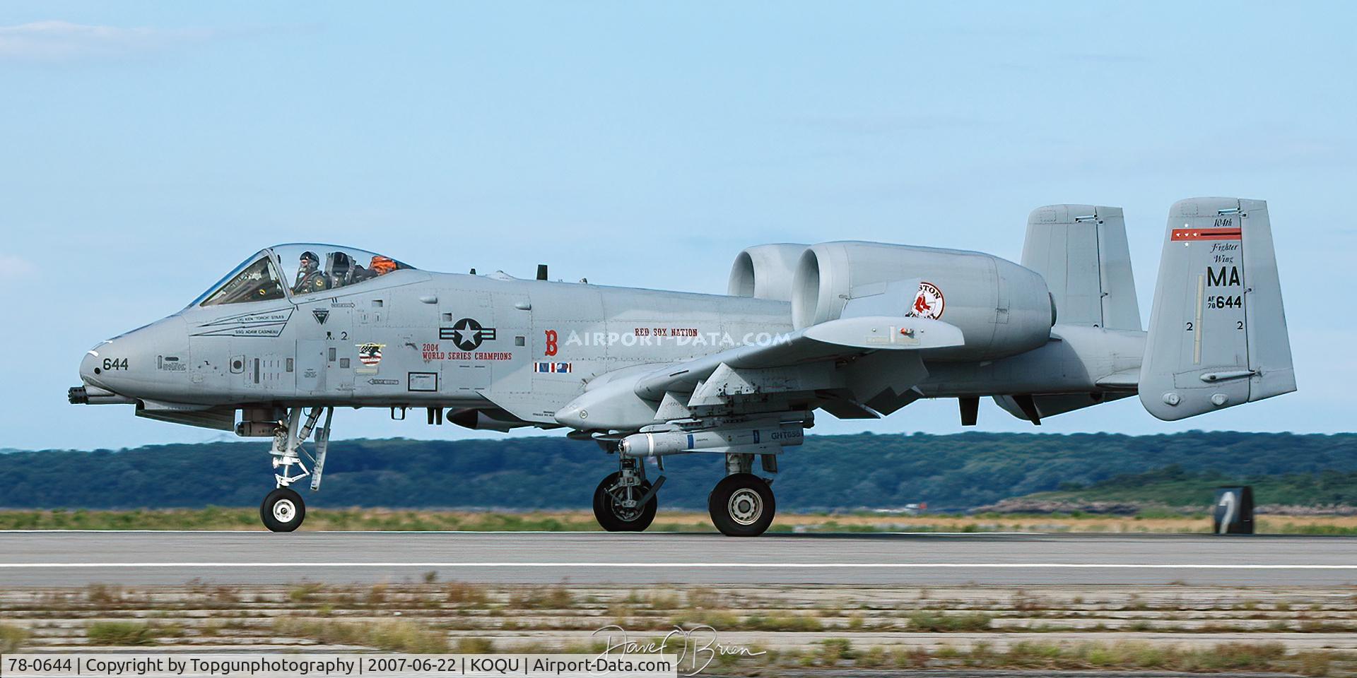 78-0644, 1978 Fairchild Republic A-10C Thunderbolt II C/N A10-0264, 104th FW static arrival