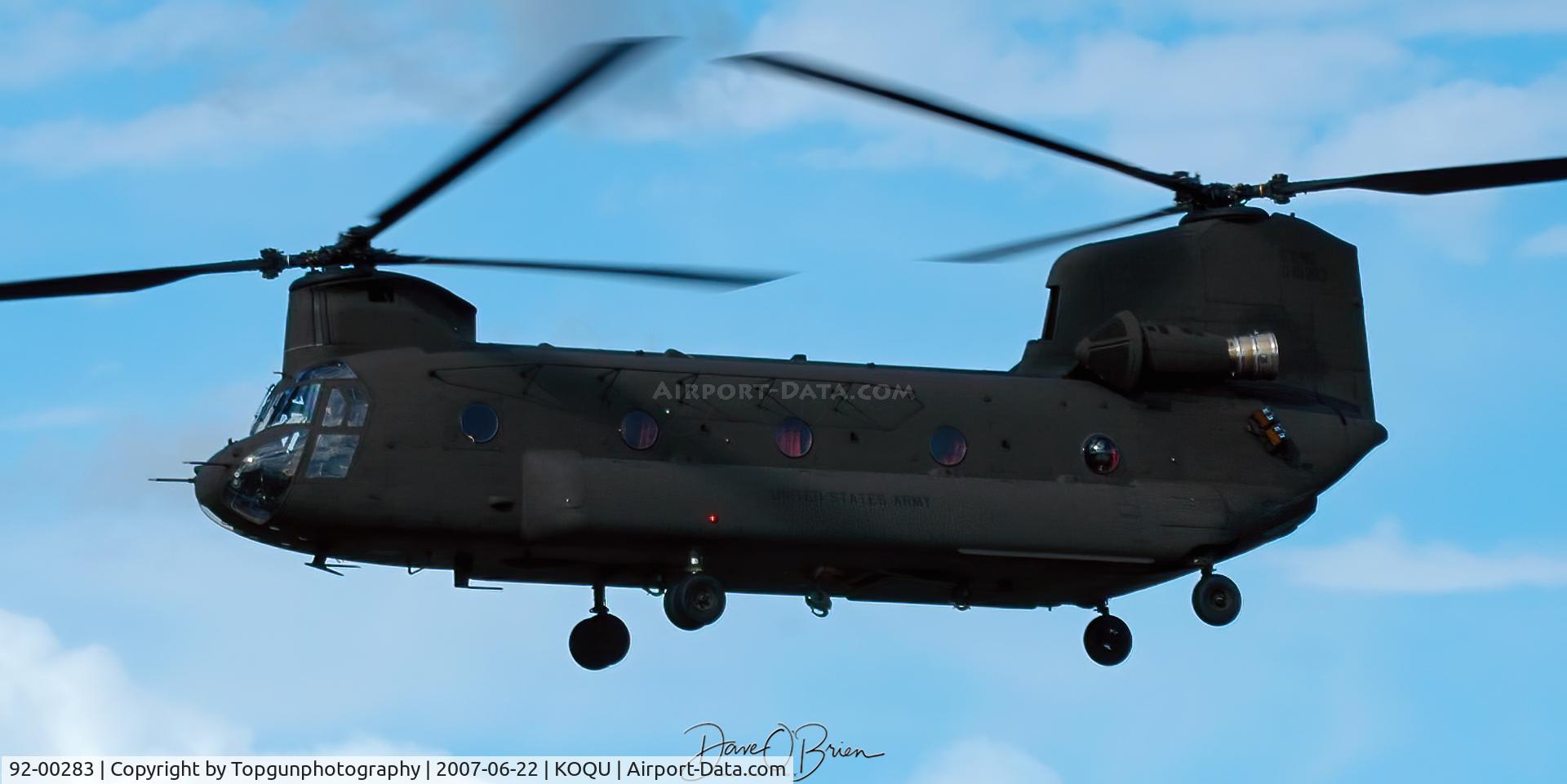 92-00283, 1992 Boeing Vertol CH-47D Chinook C/N M.3424, CT ARNG inbound