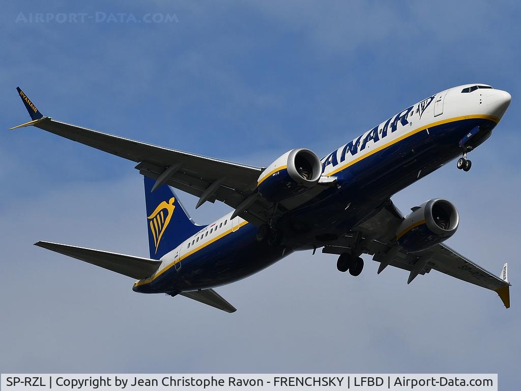 SP-RZL, 2021 Boeing 737 MAX 8-200 C/N 62333, Budapest (BUD)	Bordeaux (BOD)	FR6554