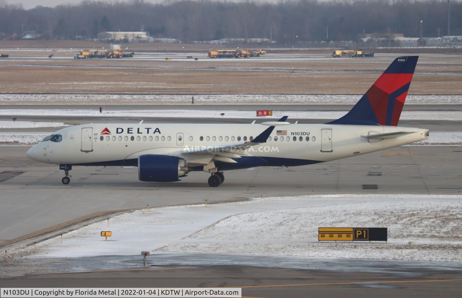 N103DU, 2018 Airbus A220-100 C/N 50022, Delta