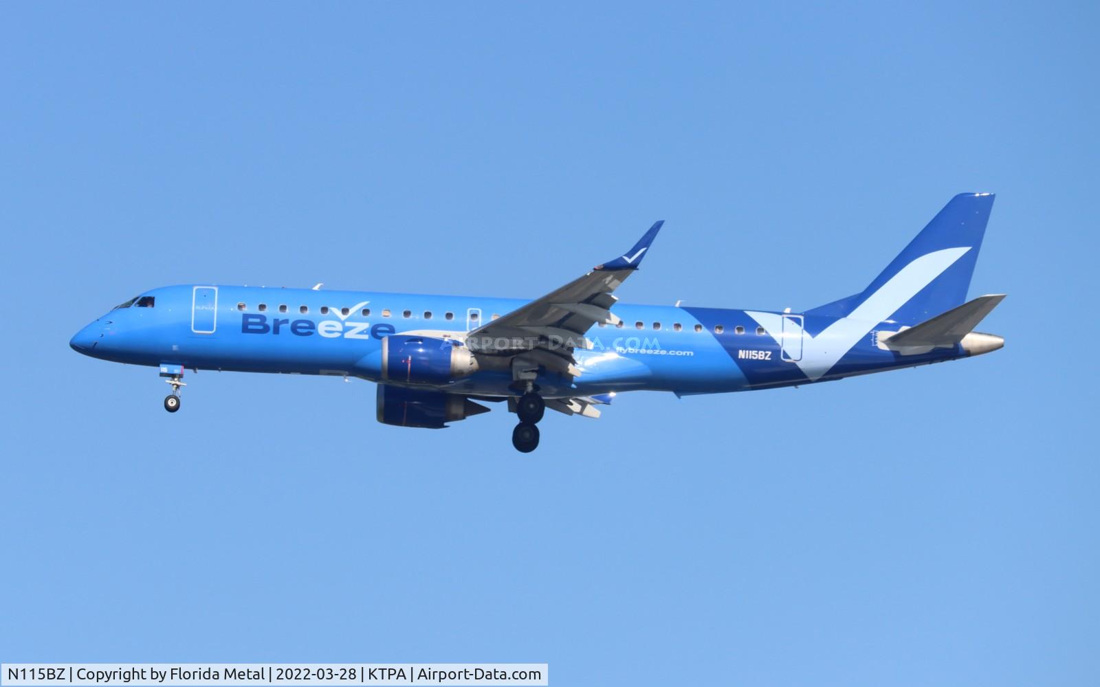 N115BZ, 2007 Embraer 190AR (ERJ-190-100IGW) C/N 19000096, Breeze
