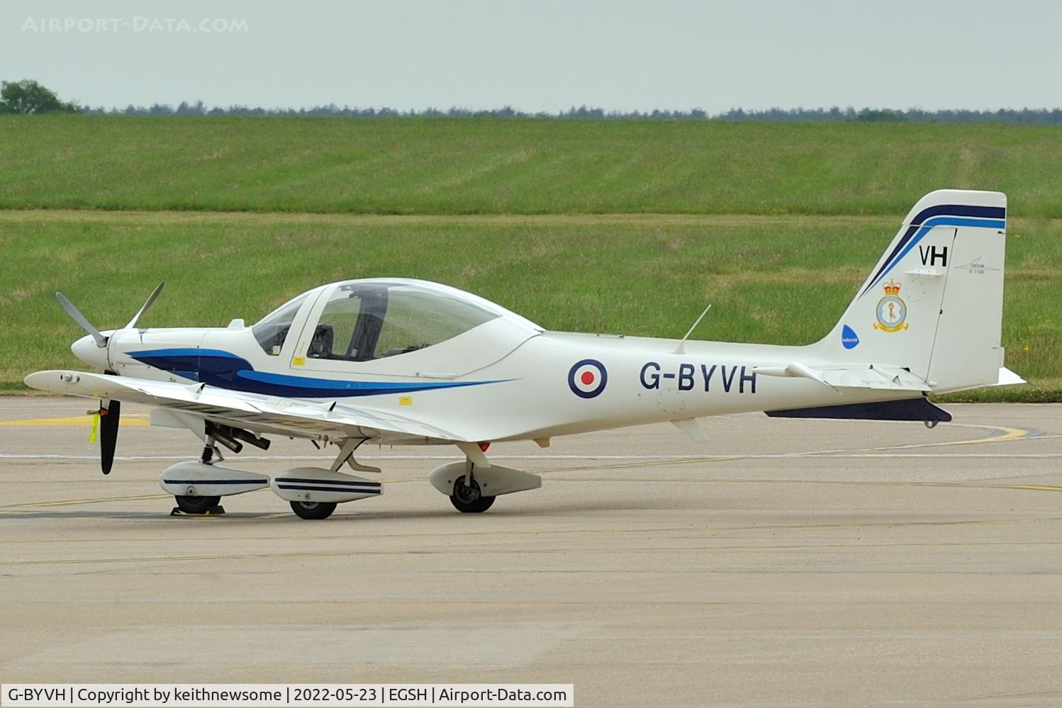 G-BYVH, 2000 Grob G-115E Tutor T1 C/N 82118/E, Parked at Norwich.