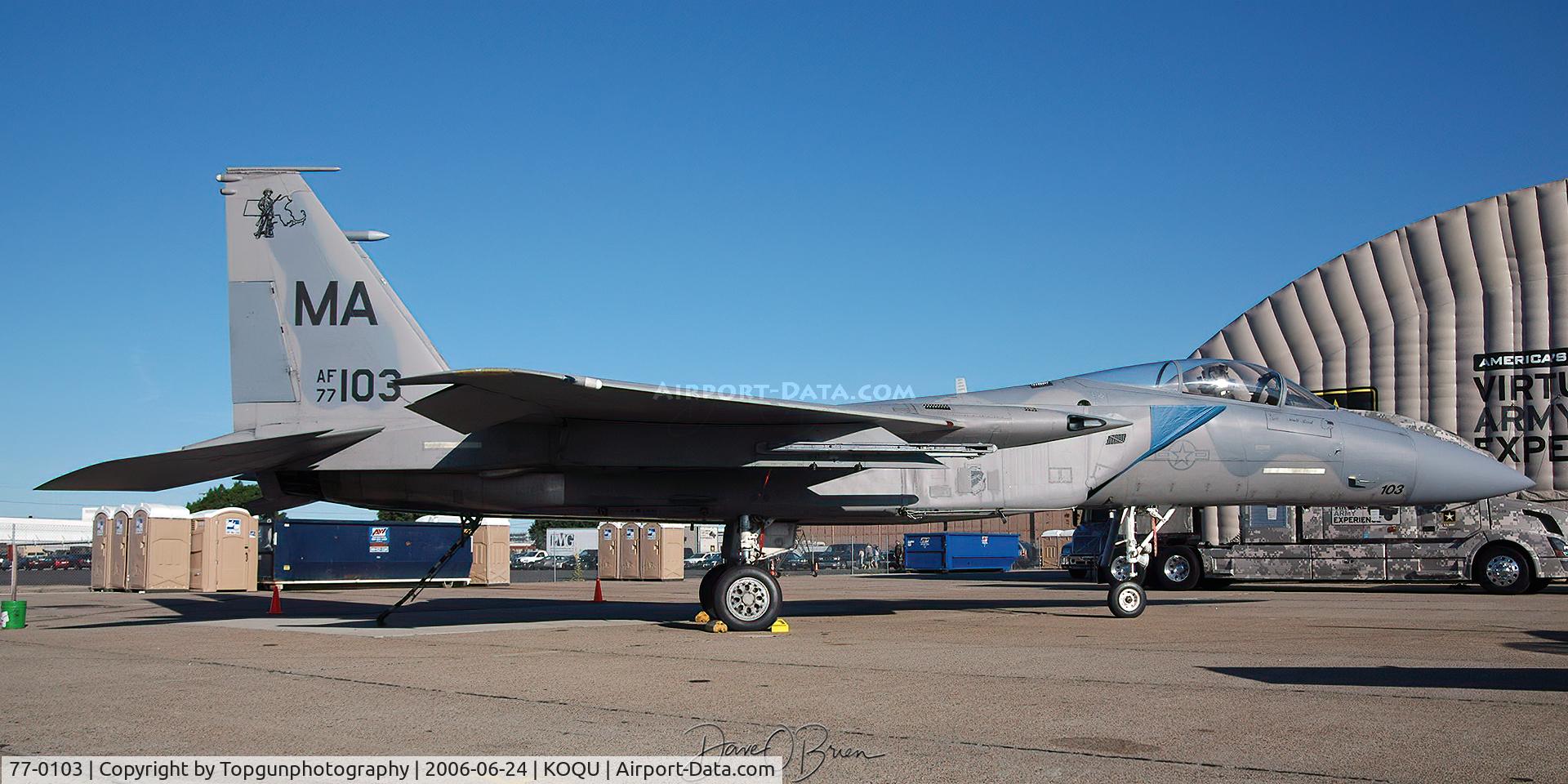 77-0103, McDonnell Douglas F-15A Eagle C/N 0386/A315, 102nd FW static display