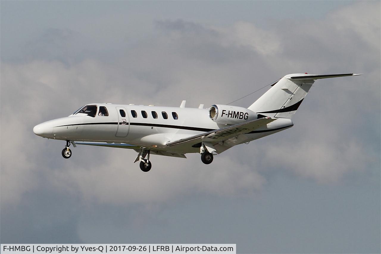 F-HMBG, 2003 Cessna 525A CitationJet CJ2 C/N 525A-0142, Cessna 525A CitationJet CJ2, On final rwy 25L, Brest-Bretagne airport (LFRB-BES)