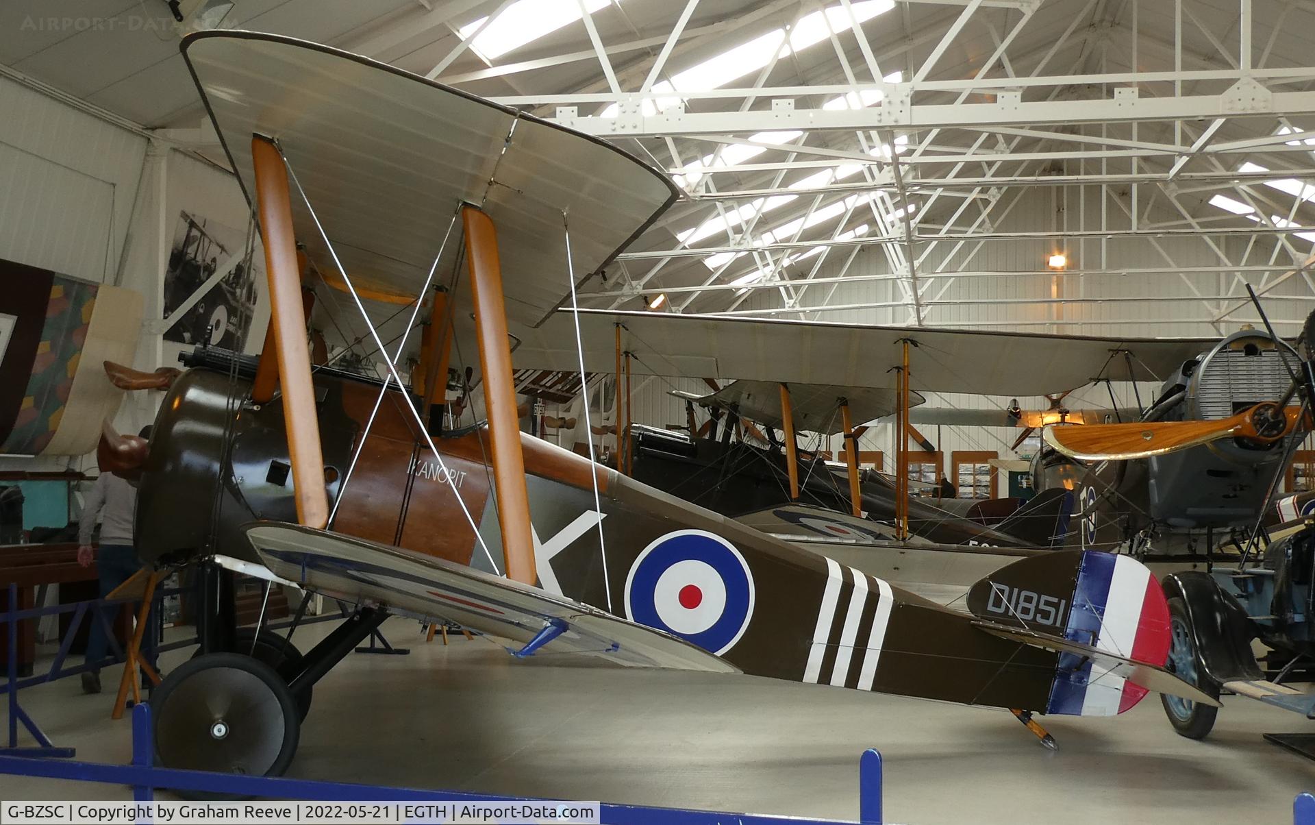 G-BZSC, 2001 Sopwith F.1 Camel Replica C/N NAW-3, On display at the Shuttleworth Collection, Old Warden.