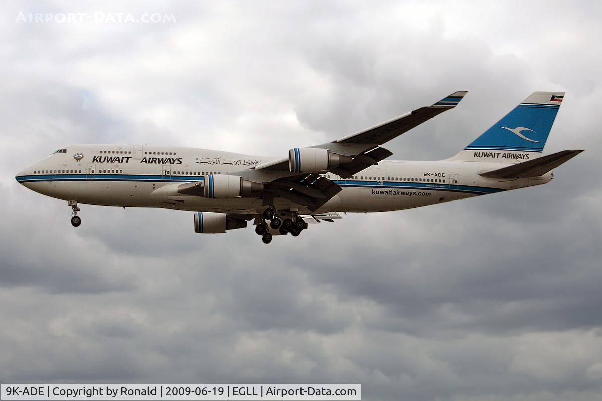 9K-ADE, 1994 Boeing 747-469 (M) C/N 27338, at lhr