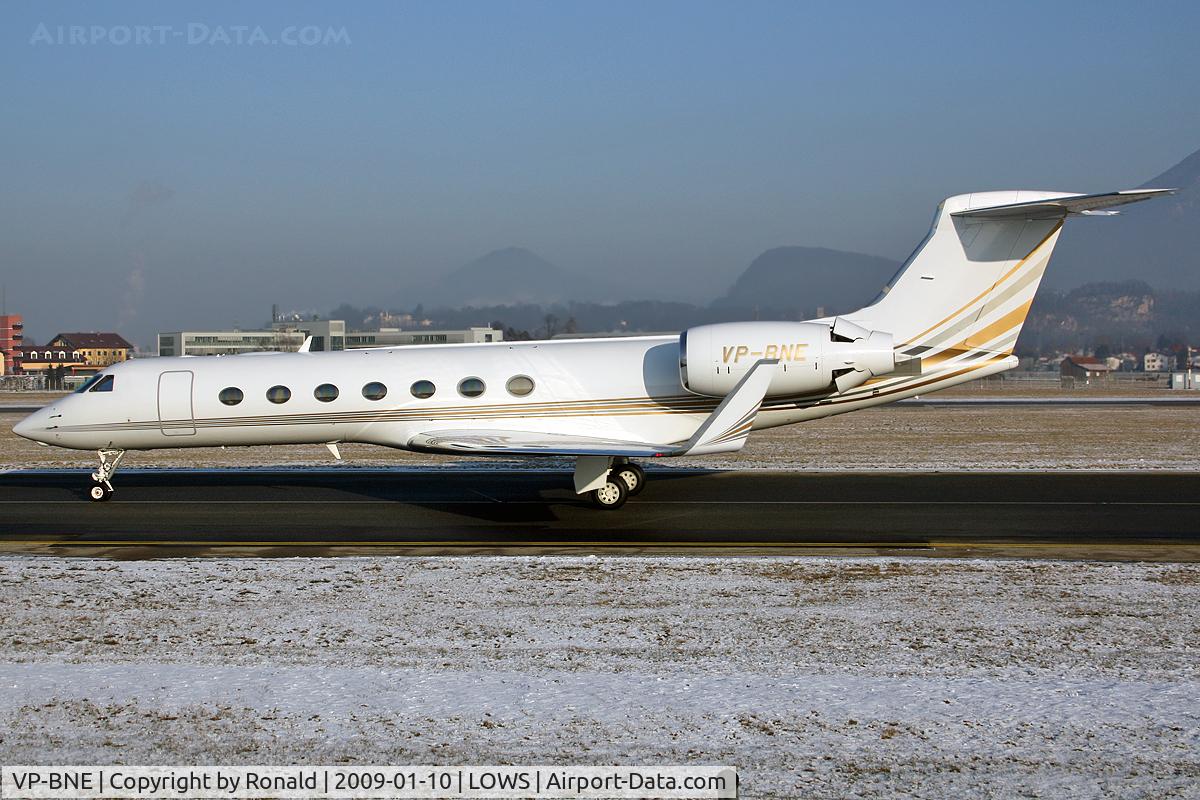 VP-BNE, 2005 Gulfstream Aerospace GV-SP (G550) C/N 5051, at lows