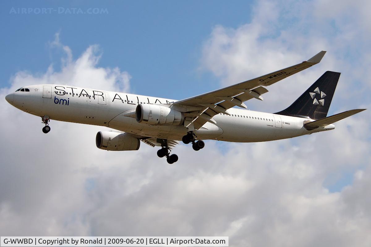 G-WWBD, 2001 Airbus A330-243 C/N 401, at lhr