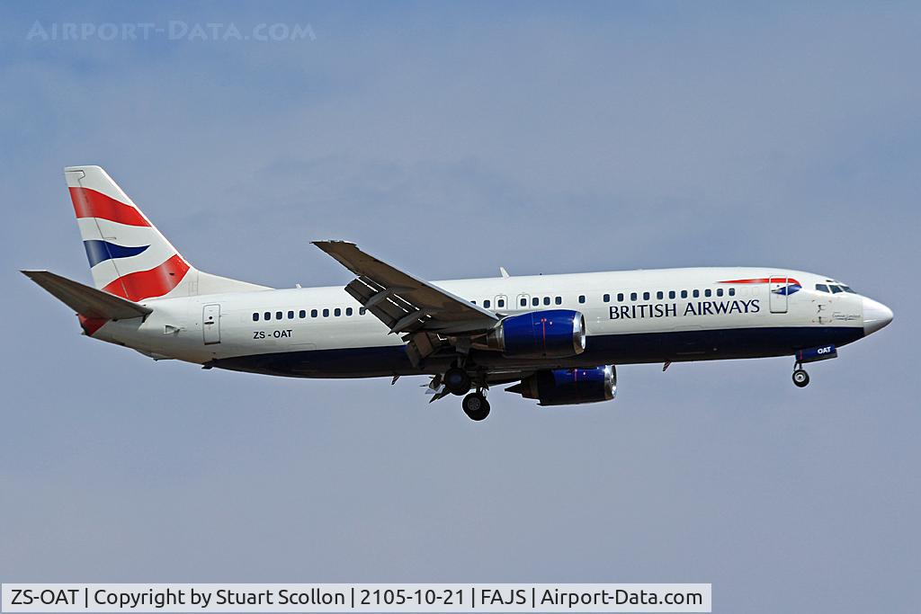 ZS-OAT, 1995 Boeing 737-476 C/N 28150, Comair