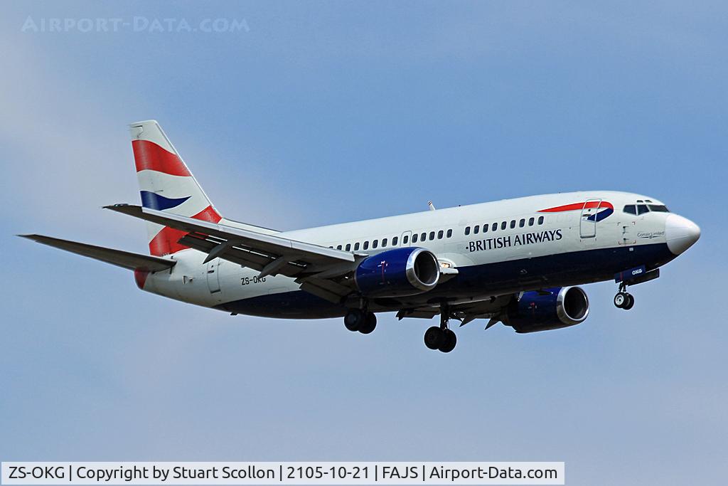 ZS-OKG, 1986 Boeing 737-376 C/N 23483, Comair
