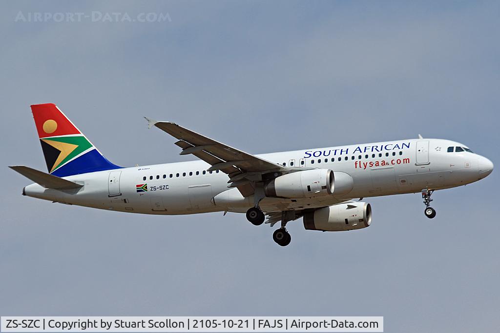 ZS-SZC, 2013 Airbus A320-232 C/N 5956, South African