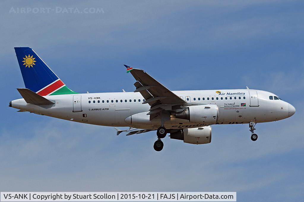 V5-ANK, 2008 Airbus A319-112 C/N 3586, Air Namibia
