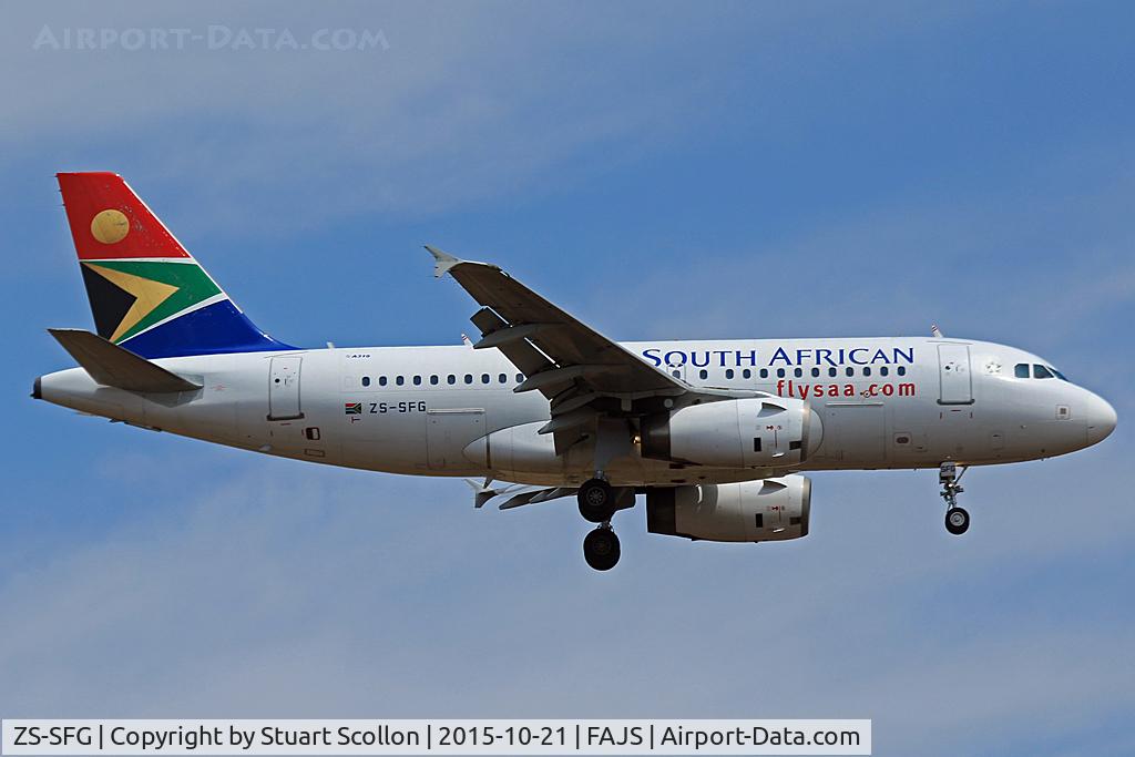 ZS-SFG, 2004 Airbus A319-131 C/N 2326, South African