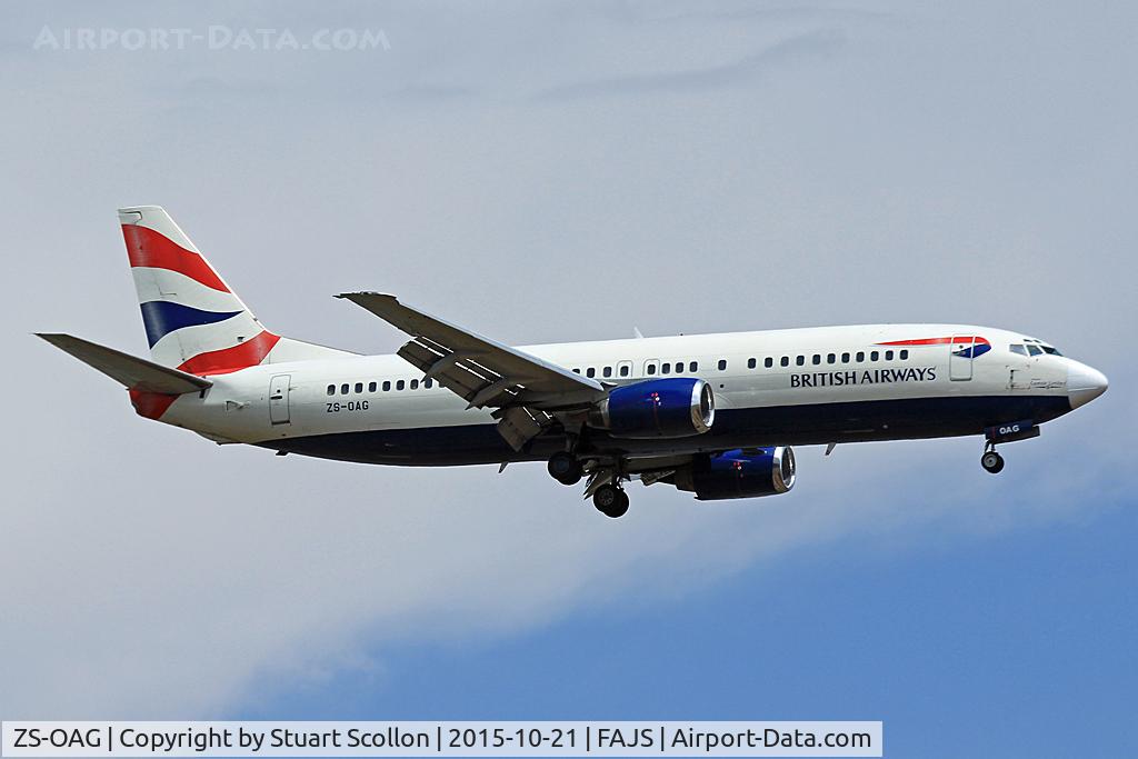 ZS-OAG, 1993 Boeing 737-4H6 C/N 27168, Comair
