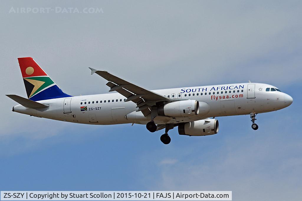 ZS-SZY, 2012 Airbus A320-232 C/N 5011, South African