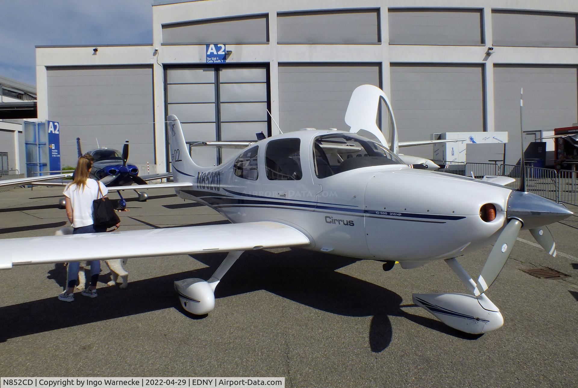 N852CD, 2002 Cirrus SR22 C/N 0219, Cirrus SR22 at the AERO 2022, Friedrichshafen