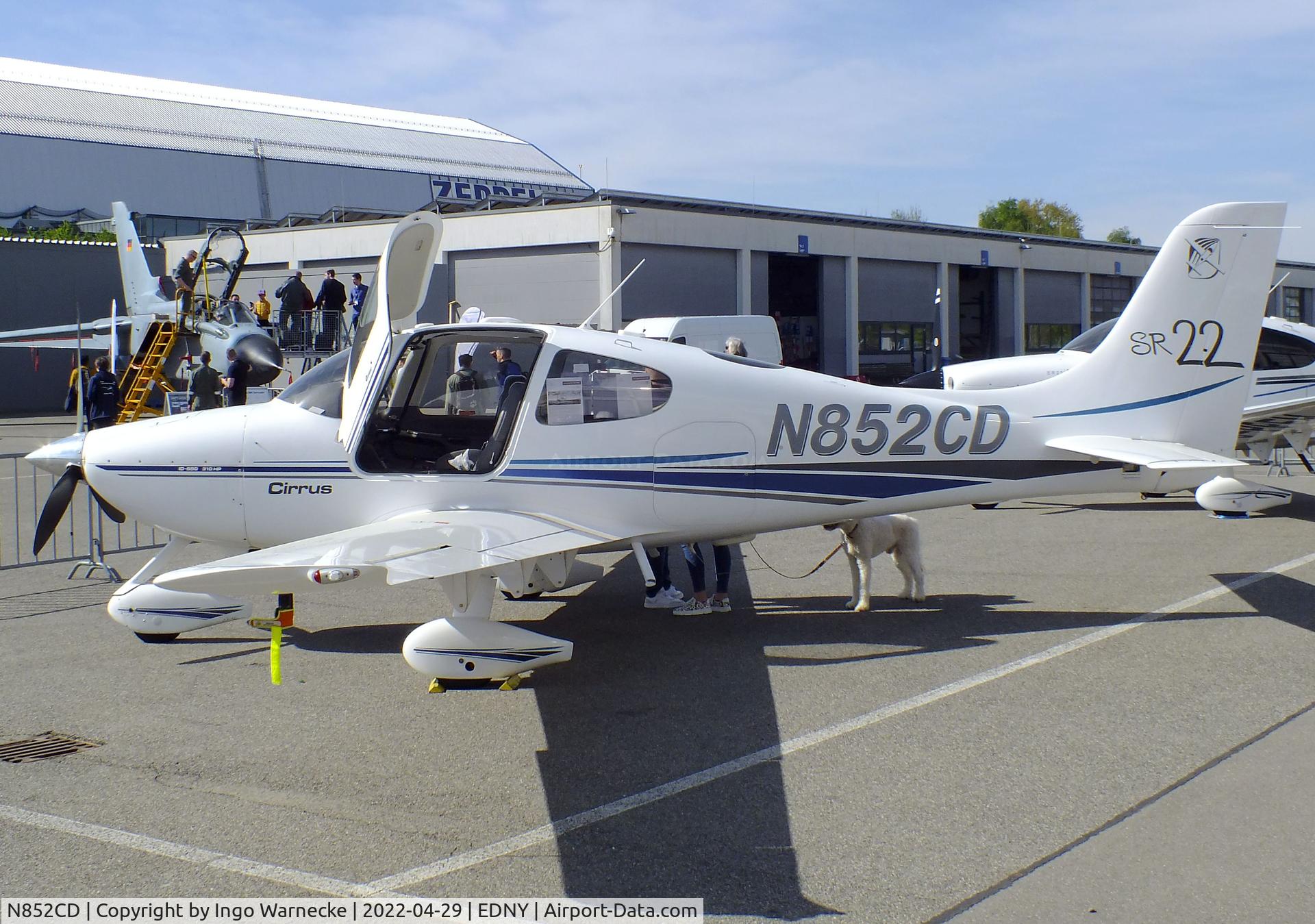 N852CD, 2002 Cirrus SR22 C/N 0219, Cirrus SR22 at the AERO 2022, Friedrichshafen
