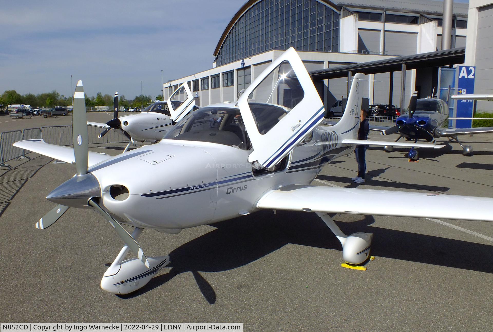 N852CD, 2002 Cirrus SR22 C/N 0219, Cirrus SR22 at the AERO 2022, Friedrichshafen