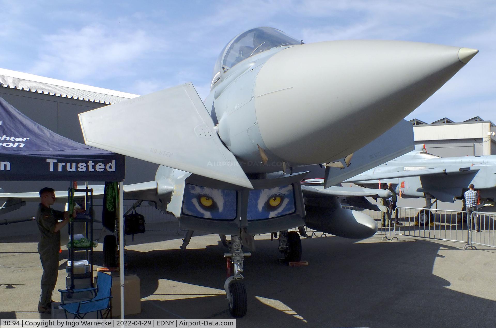 30 94, Eurofighter EF-2000 Typhoon S C/N GS073, Eurofighter EF2000 of the Luftwaffe (German Air Force) at the AERO 2022, Friedrichshafen