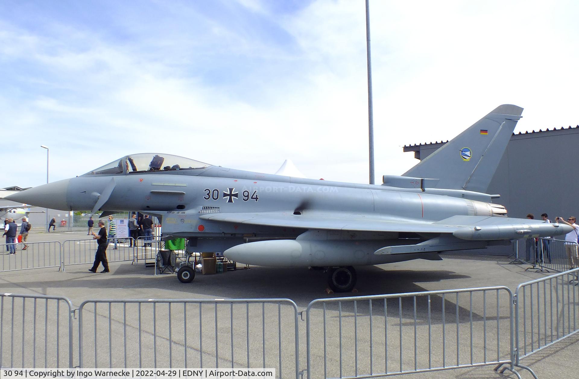 30 94, Eurofighter EF-2000 Typhoon S C/N GS073, Eurofighter EF2000 of the Luftwaffe (German Air Force) at the AERO 2022, Friedrichshafen