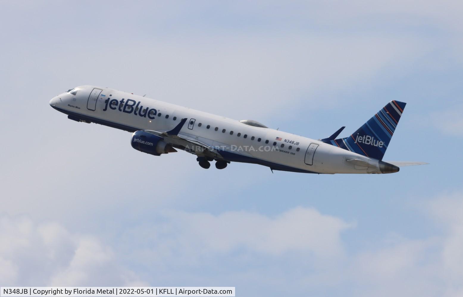 N348JB, 2012 Embraer ERJ-190-100 IGW 190AR C/N 19000511, FLL 2022