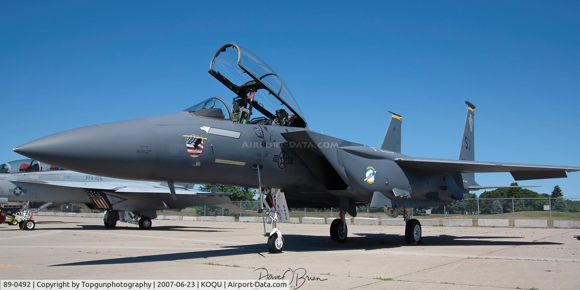 89-0492, 1989 McDonnell Douglas F-15E Strike Eagle C/N 1139/E114, Strike Eagle Demo backup jet