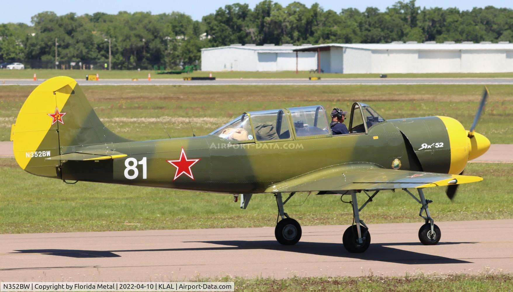 N352BW, 1983 Yakovlev (Aerostar) Yak-52 C/N 833412, Sun N Fun 2022