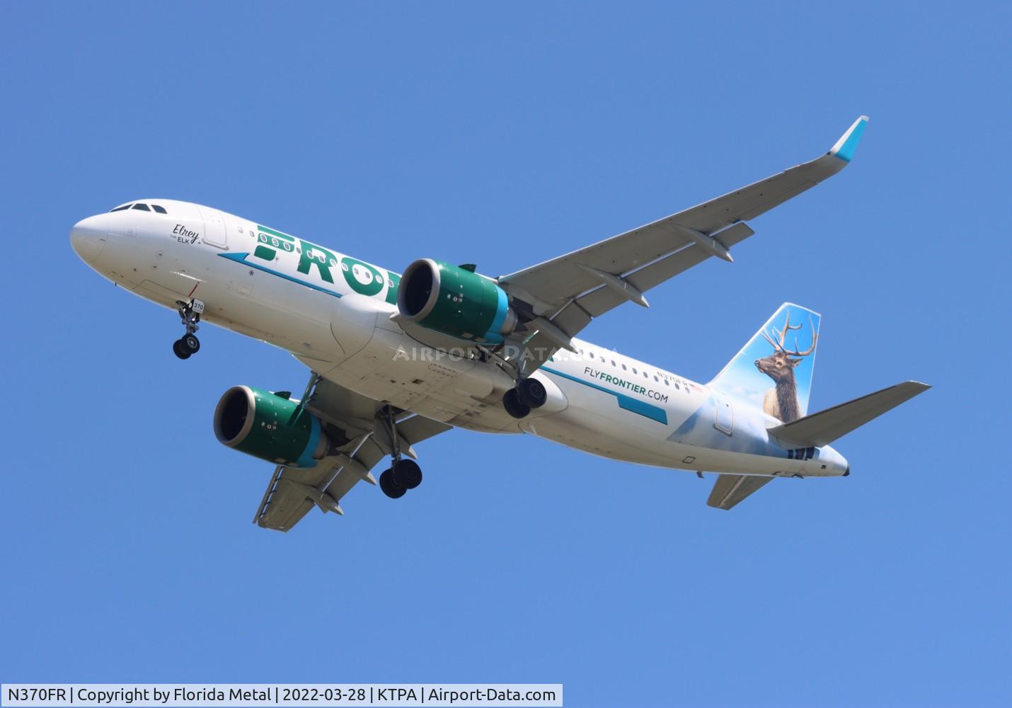 N370FR, 2020 Airbus A320-251N C/N 10038, Elrey the Elk