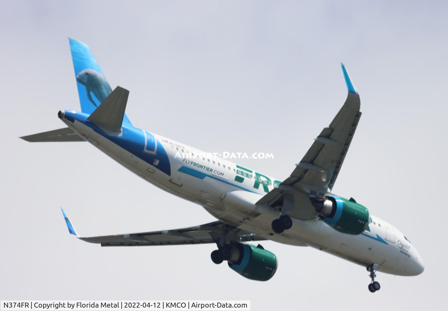 N374FR, 2021 Airbus A320-251NEO C/N 10452, MCO 2022