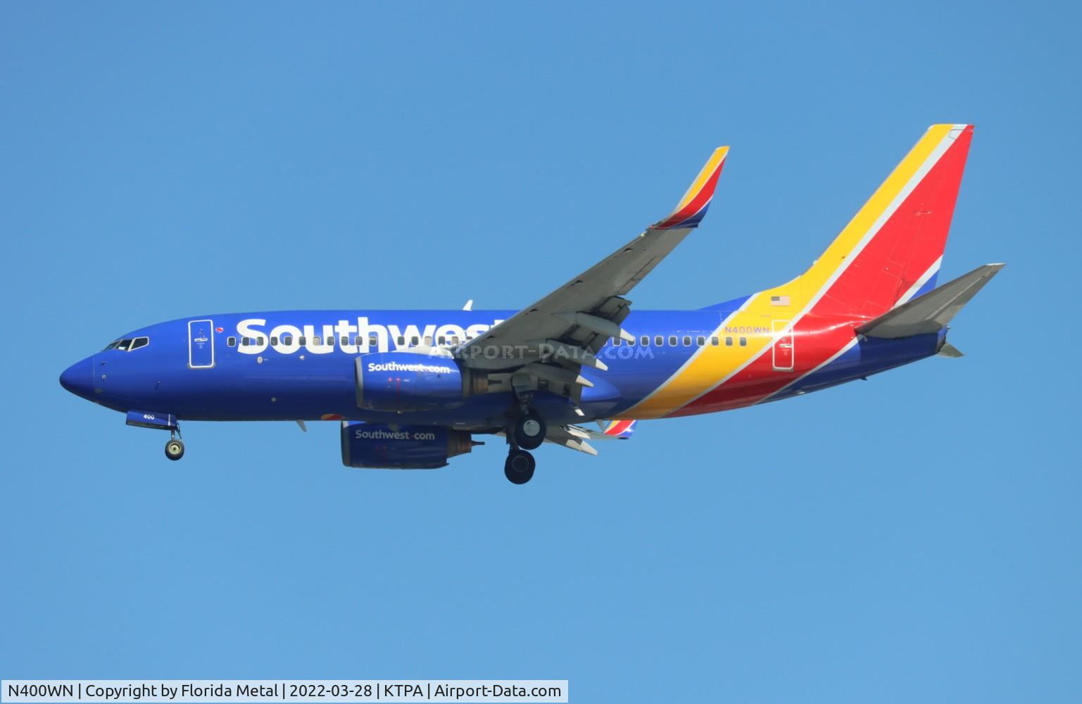 N400WN, 2001 Boeing 737-7H4 C/N 27891, TPA 2022