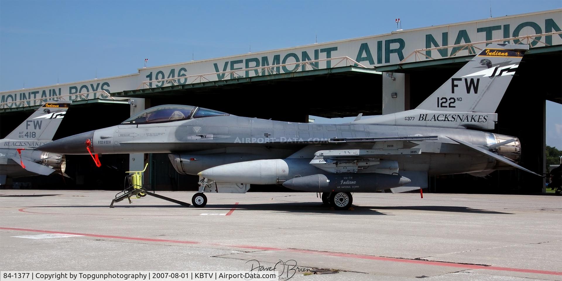 84-1377, 1984 General Dynamics F-16C Fighting Falcon C/N 5C-159, 122nd FW