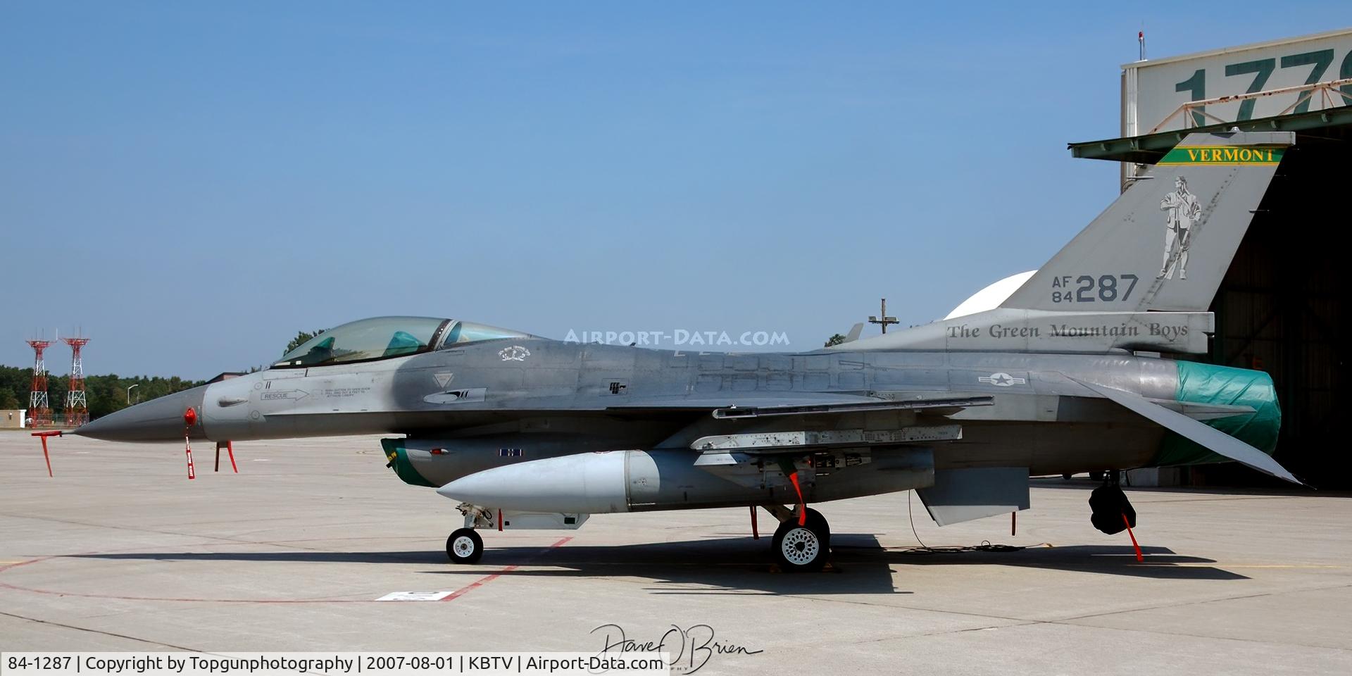 84-1287, 1984 General Dynamics F-16C Fighting Falcon C/N 5C-124, 158th FW