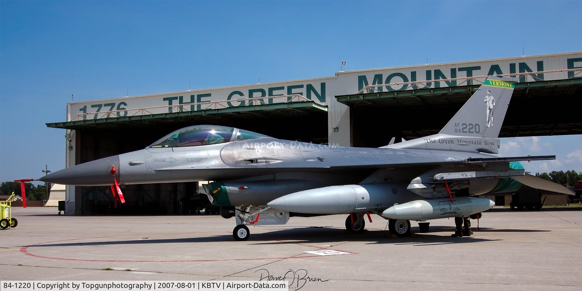 84-1220, 1984 General Dynamics F-16C Fighting Falcon C/N 5C-57, Green Mt Boys