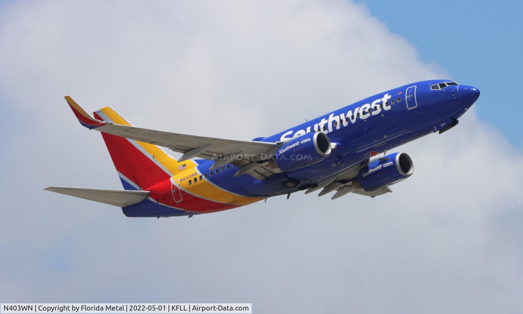 N403WN, 2001 Boeing 737-7H4 C/N 29815, FLL 2022