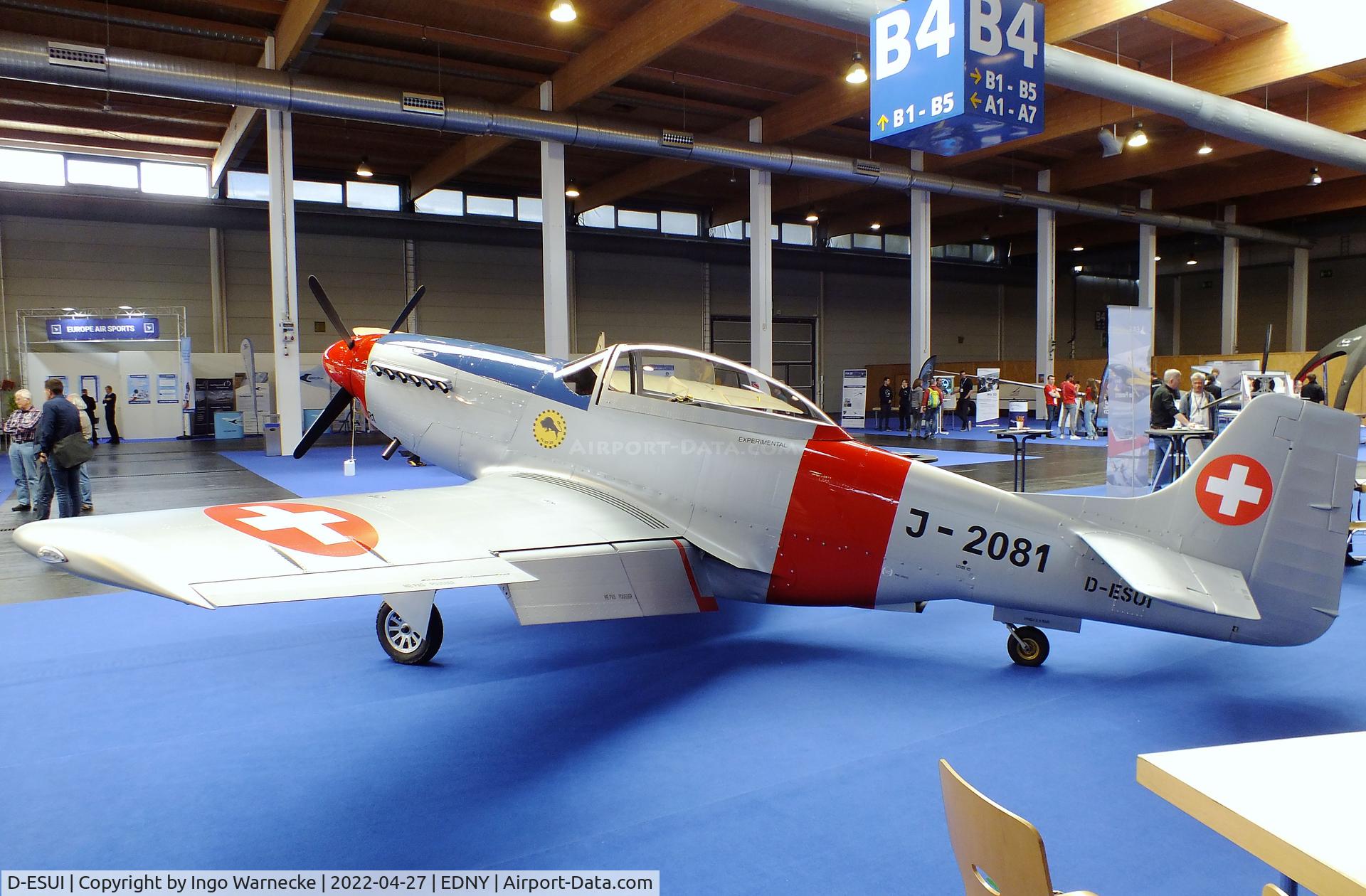 D-ESUI, 2022 ScaleWings SW-51 Mustang C/N 004, ScaleWings SW-51 Mustang 70%-scale replica at the AERO 2022, Friedrichshafen