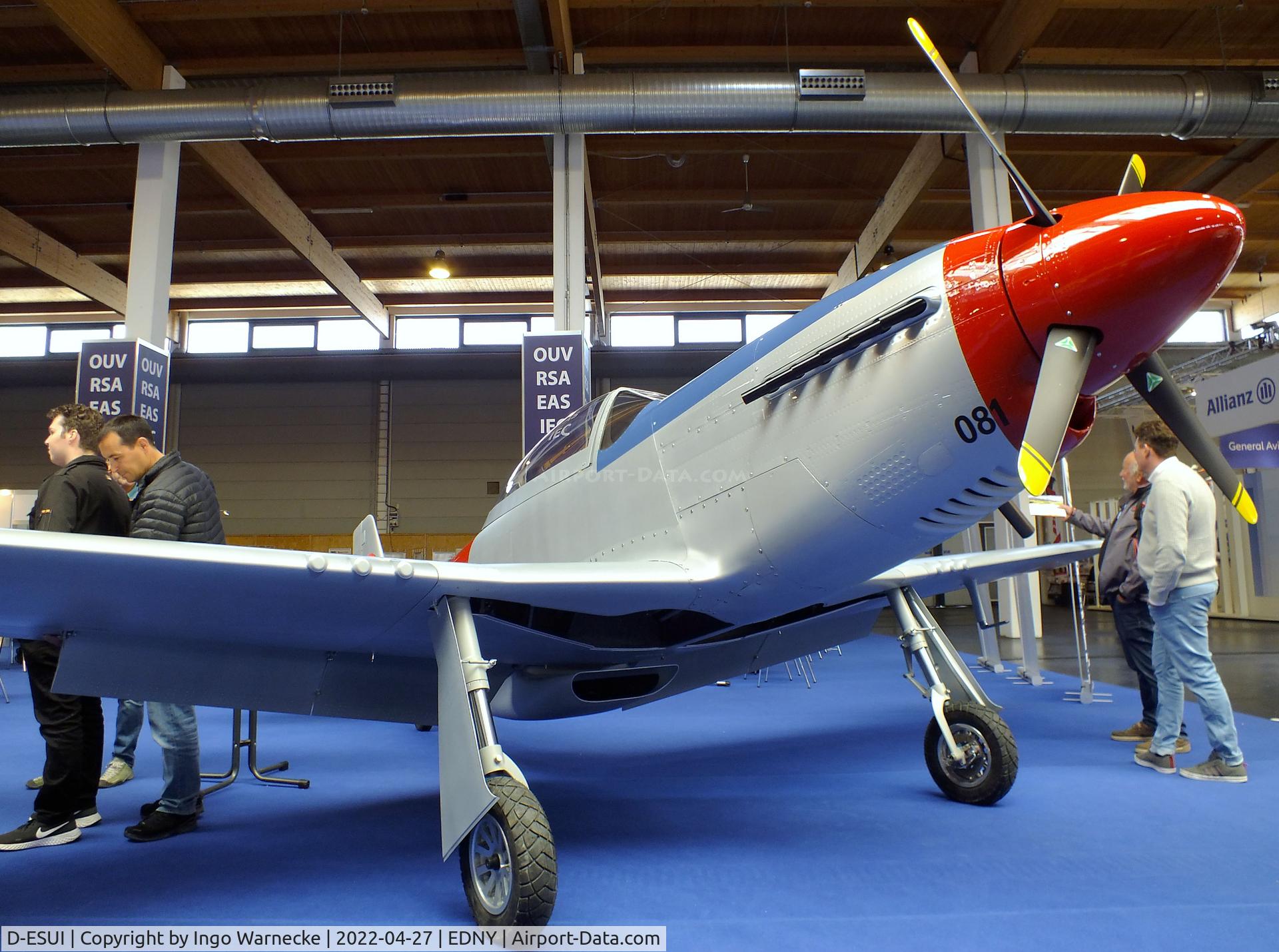 D-ESUI, 2022 ScaleWings SW-51 Mustang C/N 004, ScaleWings SW-51 Mustang 70%-scale replica at the AERO 2022, Friedrichshafen