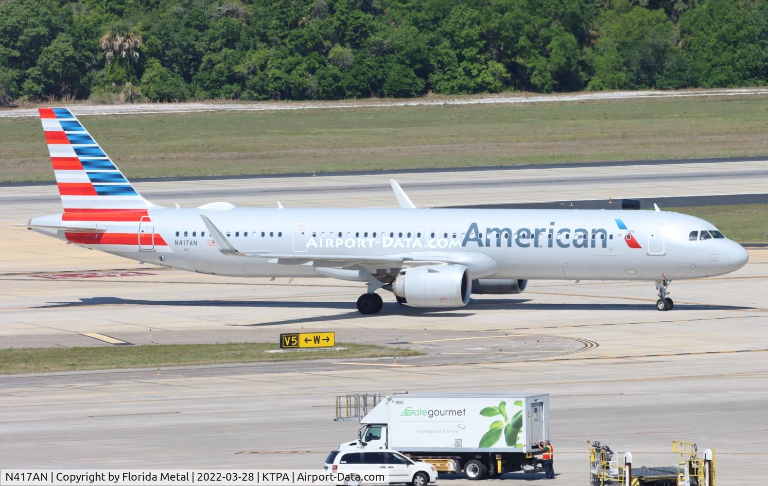 N417AN, 2020 Airbus A321-253NX C/N 9537, TPA 2022