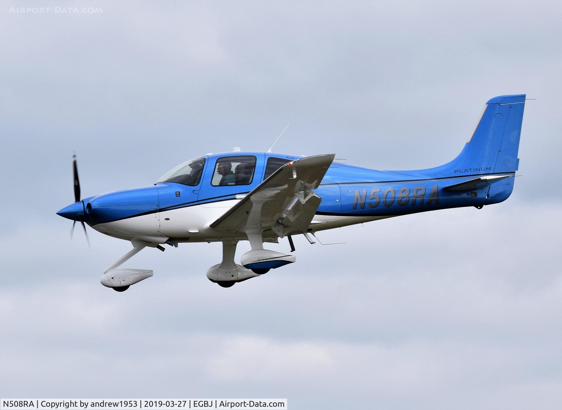 N508RA, 2017 Cirrus SR22 GTS C/N 4458, N508RA at Gloucestershire Airport.