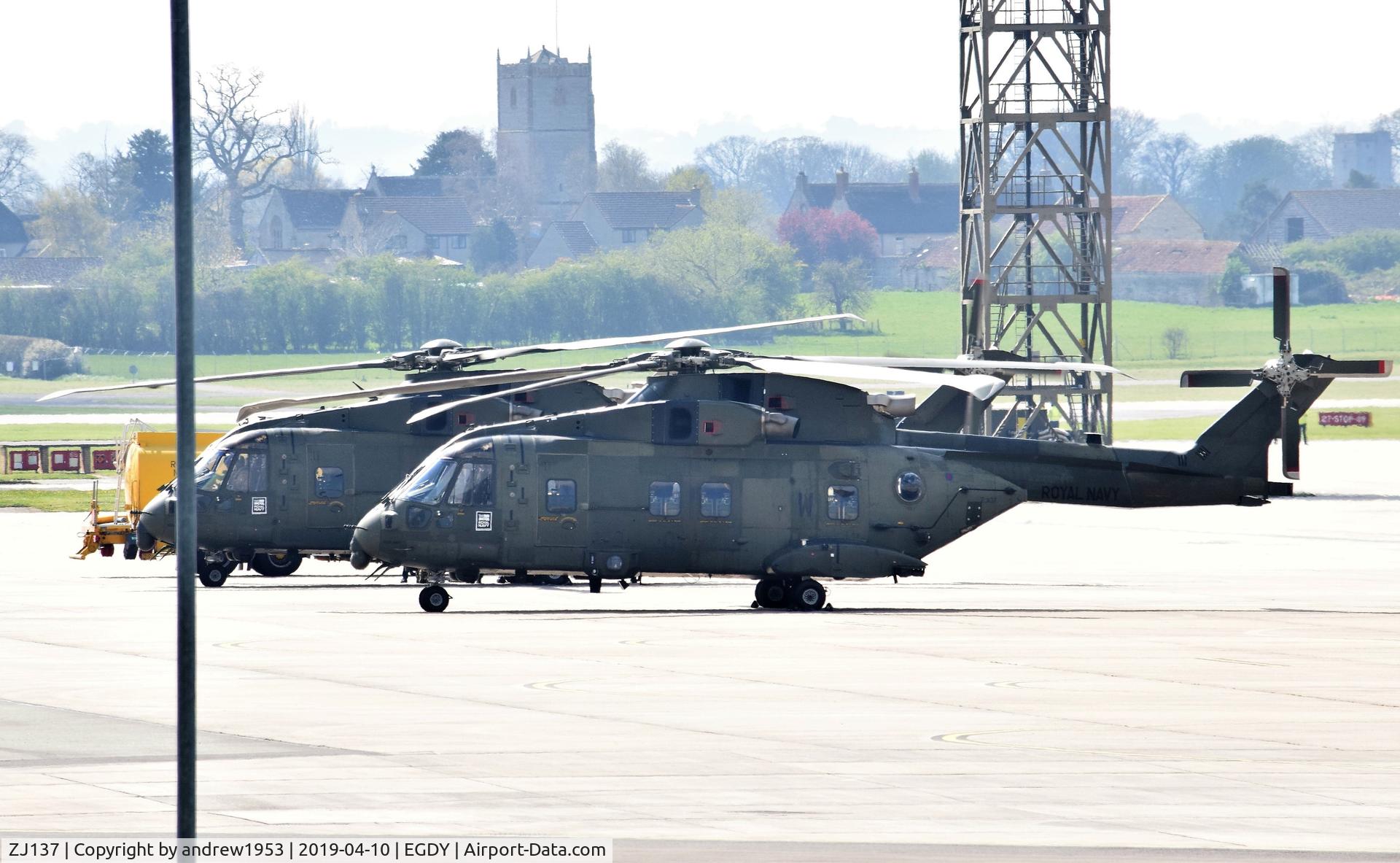 ZJ137, AgustaWestland EH-101 Merlin HC.3i C/N 50195/RAF21, ZJ137 at RNAS Yeovilton.
