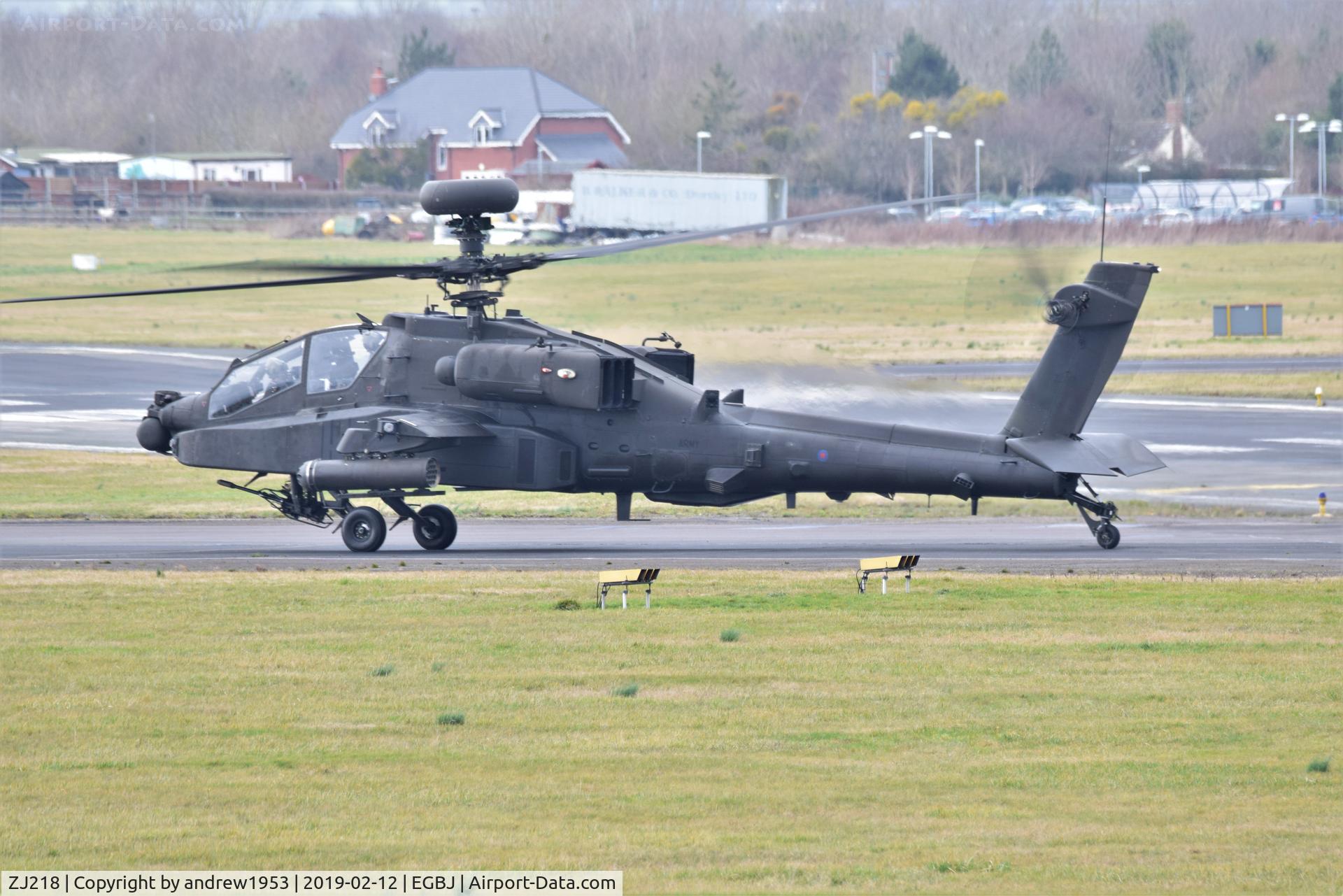 ZJ218, 2003 Westland Apache AH.1 C/N DU052/WAH052, ZJ218 at Gloucestershire Airport.