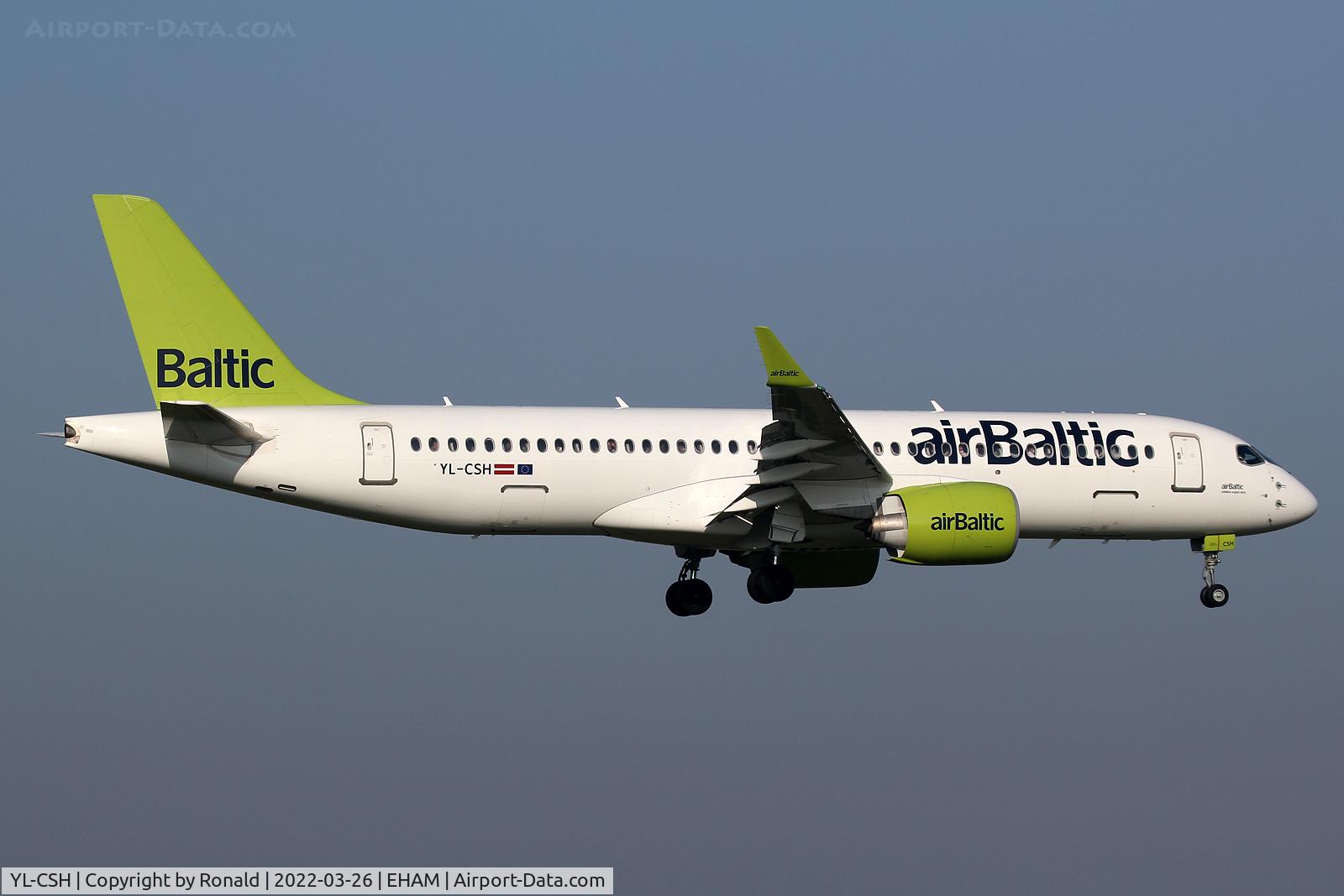 YL-CSH, 2017 Airbus A220-300 C/N 55016, at spl