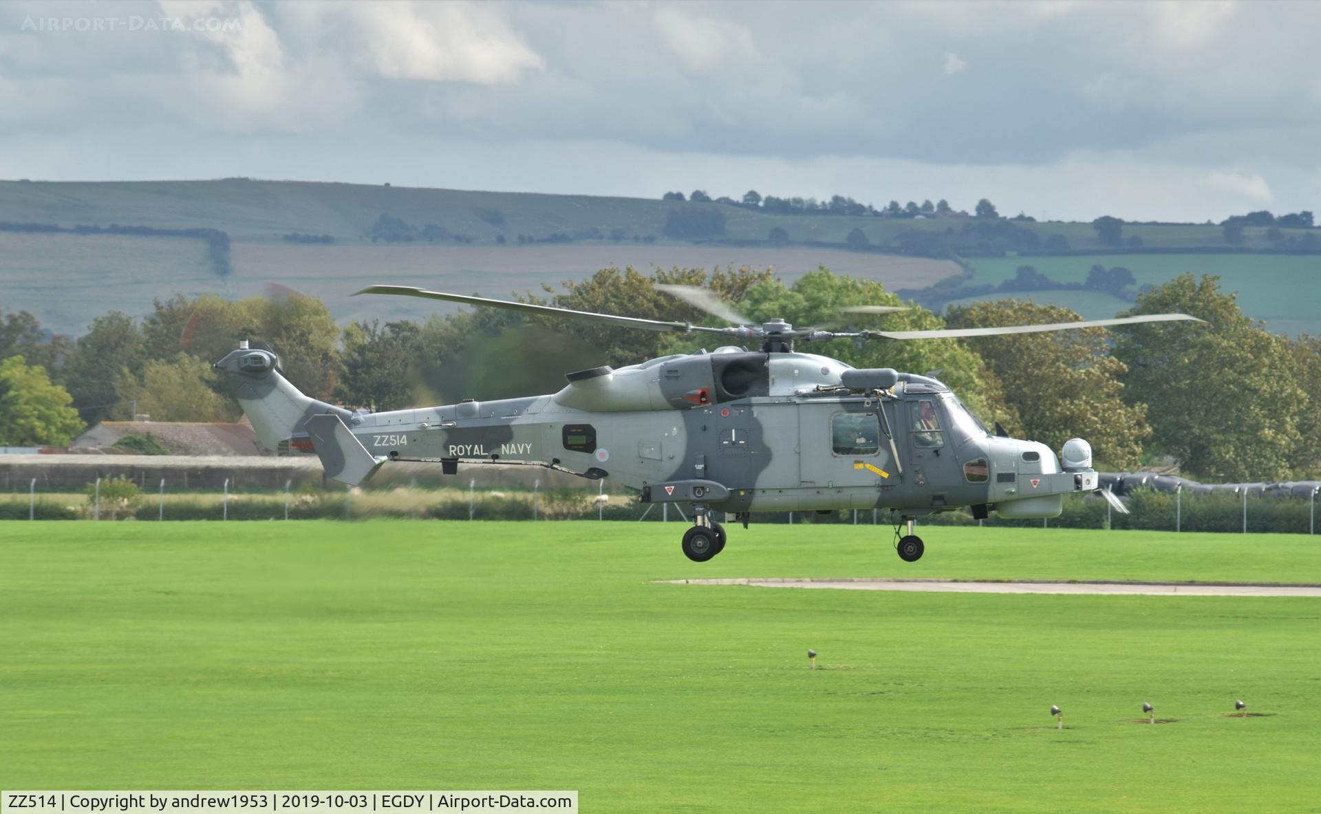 ZZ514, 2014 AgustaWestland AW-159 Wildcat HMA.2 C/N 519, ZZ514 at RNAS Yeovilton.