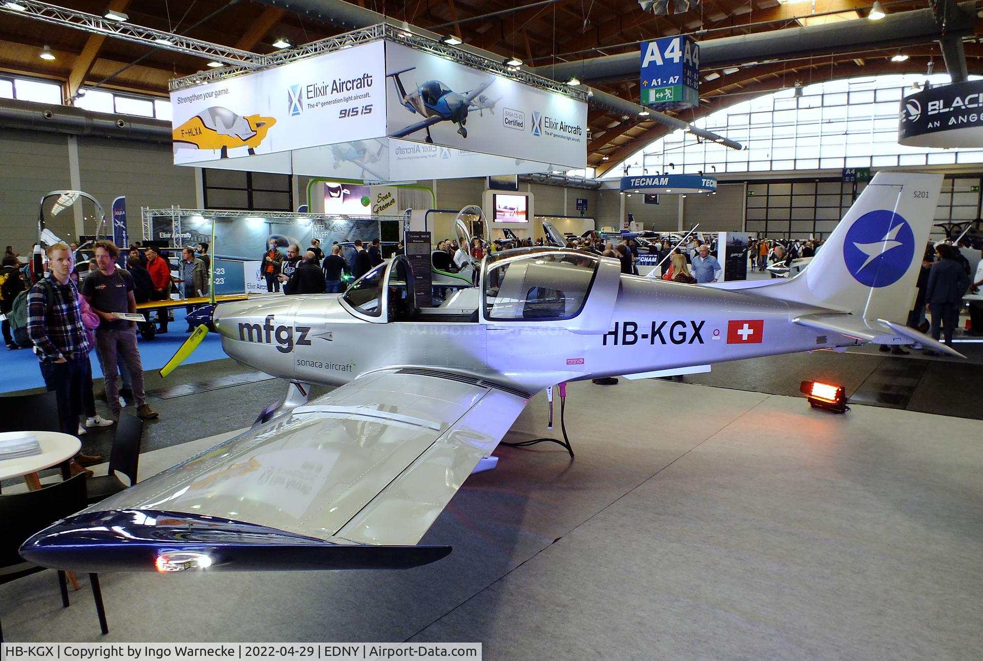 HB-KGX, 2021 Sonaca S201 C/N 045, Sonaca S201 at the AERO 2022, Friedrichshafen