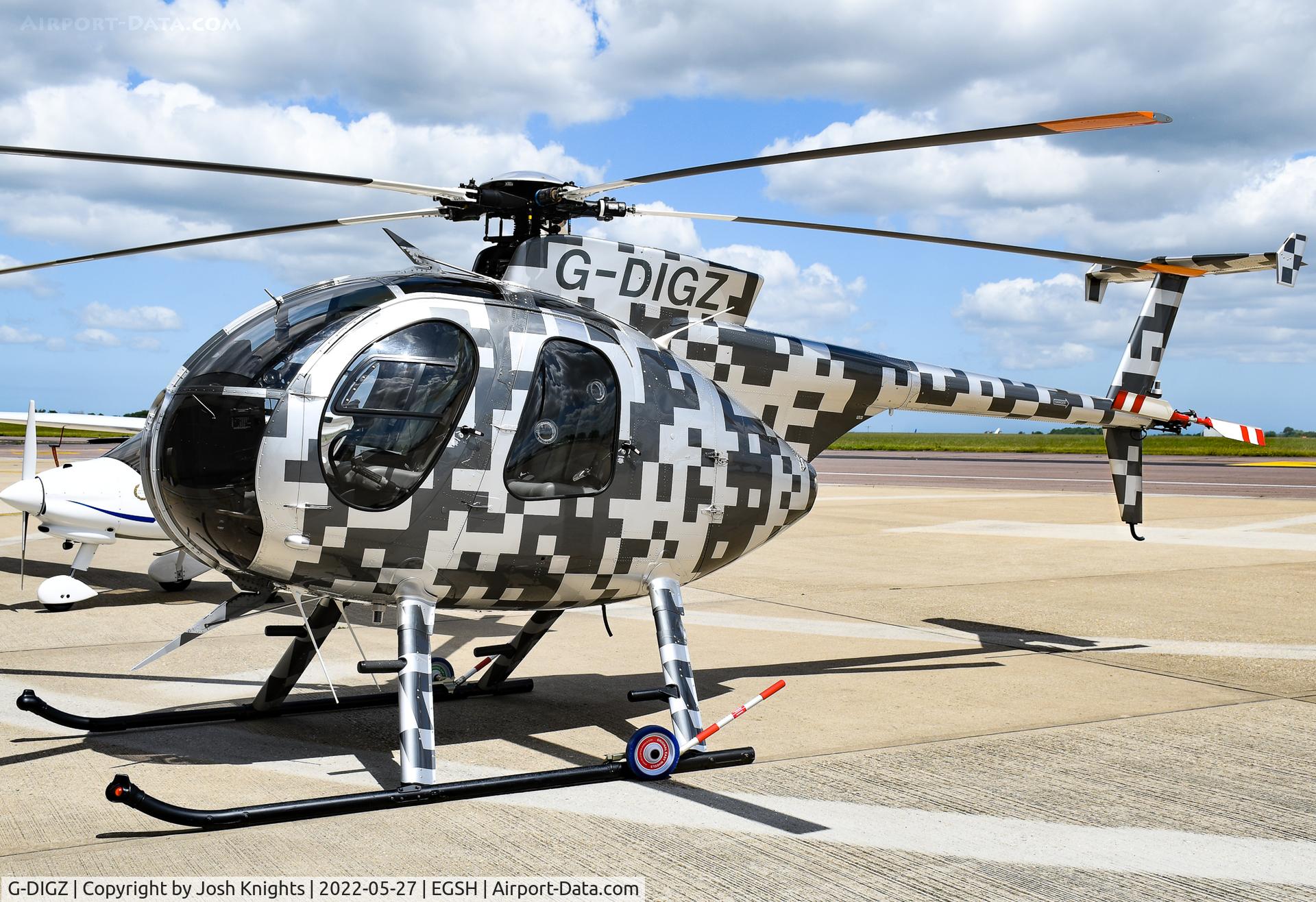 G-DIGZ, 1982 Hughes 369D C/N 1111D, On Display For a SaxonAir Business Event.