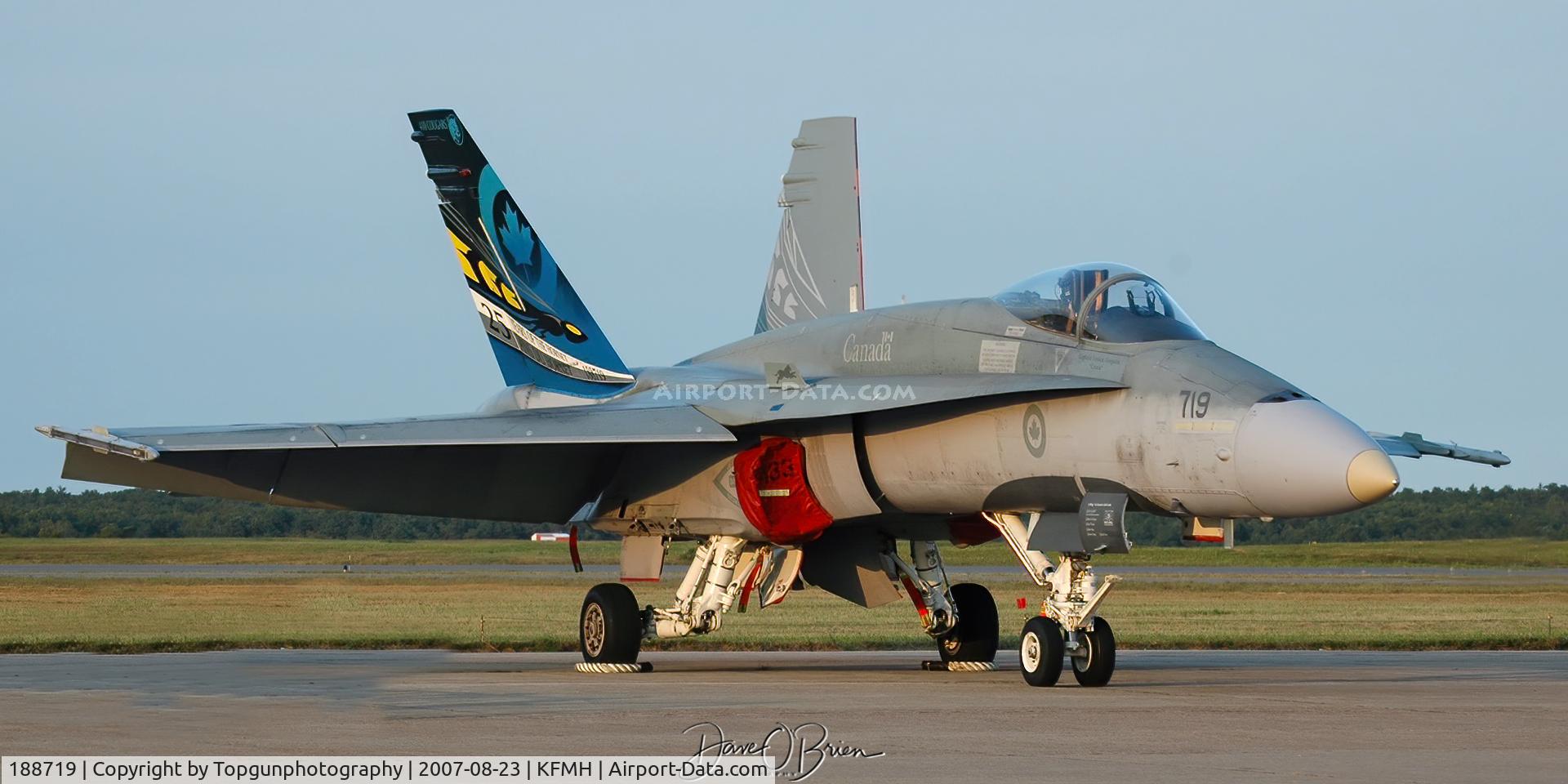 188719, McDonnell Douglas CF-188A Hornet C/N 0178/A139, CF-18 Demo put away for the night