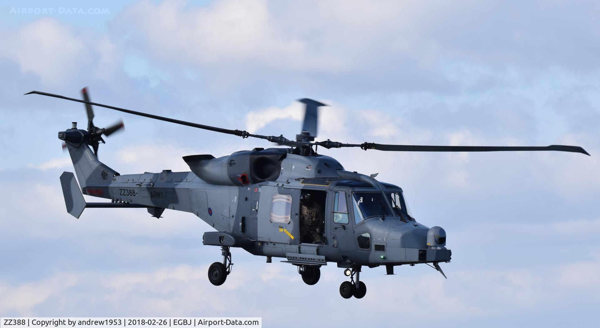 ZZ388, 2012 AgustaWestland AW-159 Wildcat AH.1 C/N 486, ZZ388 at Gloucestershire Airport.